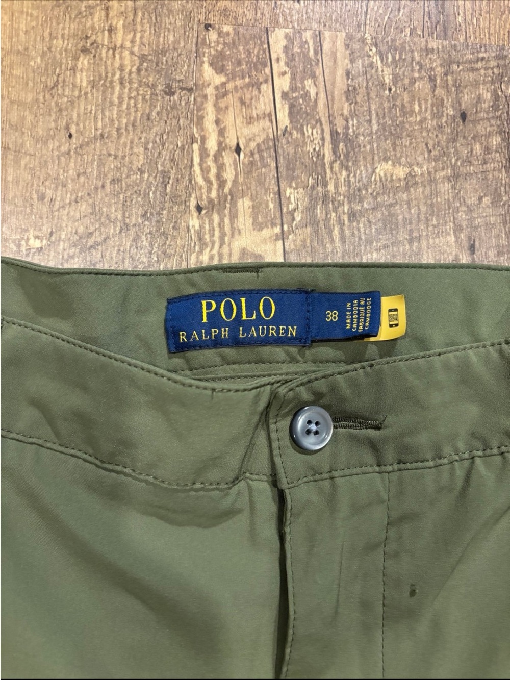 Men's Polo Ralph Lauren Army Green Stretch hybrid Shorts Sz 38